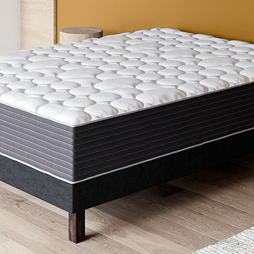 Ensemble matelas ressorts ensachés + sommier 140x190cm Spring Plus Hbedding - Mousse haute densité et ressorts ensachés