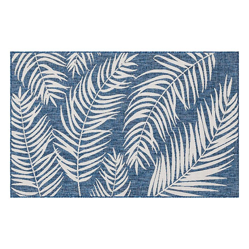 Tapis d'extérieur scandinave bleu 160x230cm - Collection Ethan