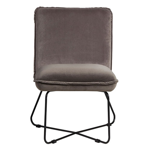 Fauteuil en velours gris anthracite - Hall