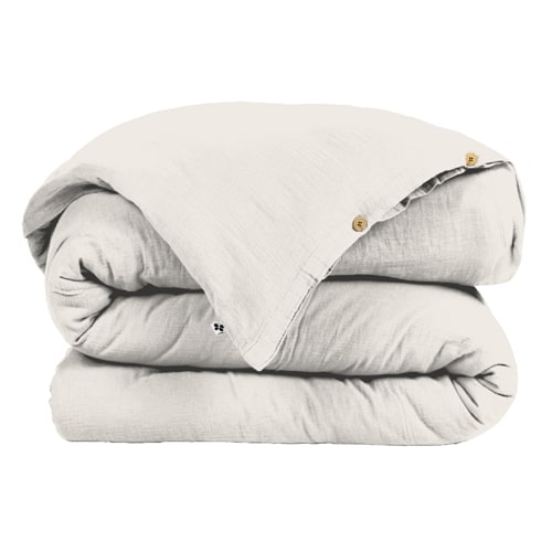 Drap housse 100% gaze de coton - Bonnet 30cm - 90x190cm - Chantilly