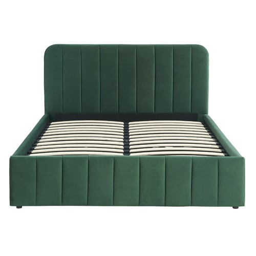 Lit coffre adulte AVA 140x190 - Velours vert