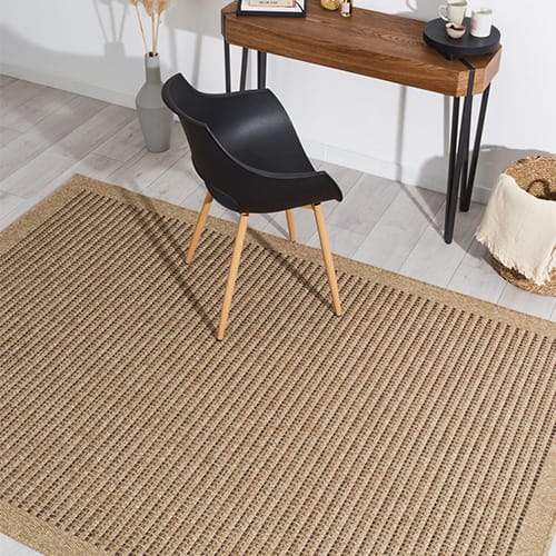 Tapis aspect Jute marron 160x230 - Calie