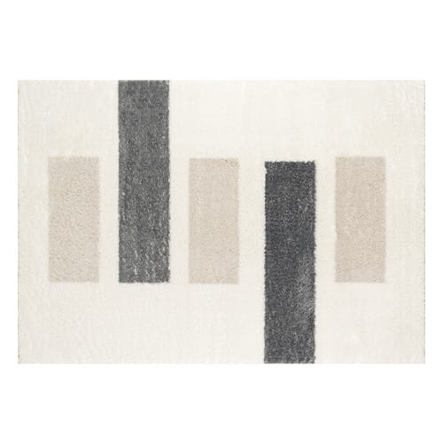 Tapis à poils longs motifs gris160x230 - Bruna