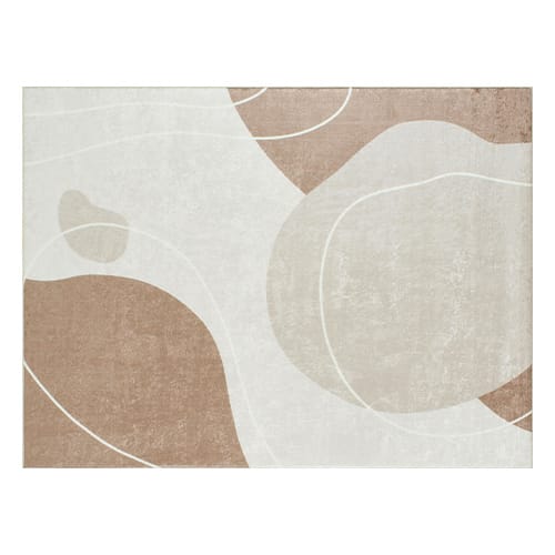 Tapis à motifs impression numérique Beige 160x230 - Nera