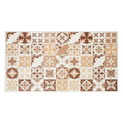 Tapis de cuisine carreaux de ciment Orange 80x150 - Mérida