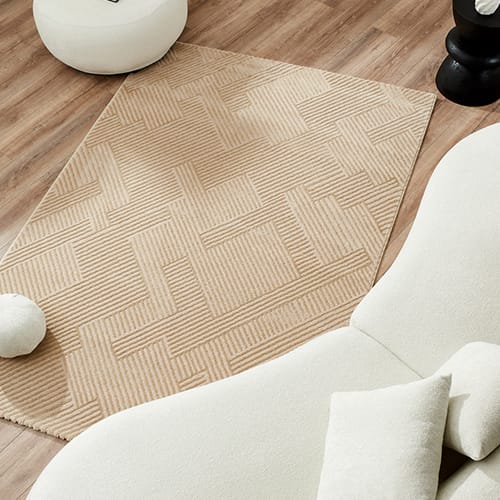 Tapis relief Beige 160x230 - Carlotta