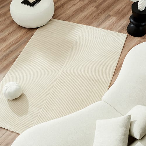 Tapis relief beige 160x230 - Elisa