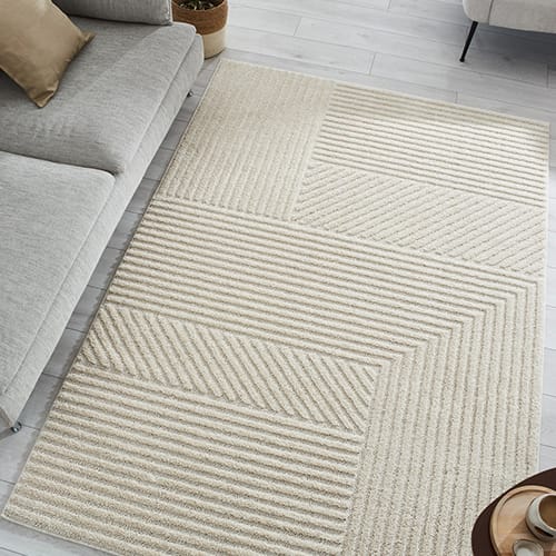 Tapis relief crème 200x290 - Sienna