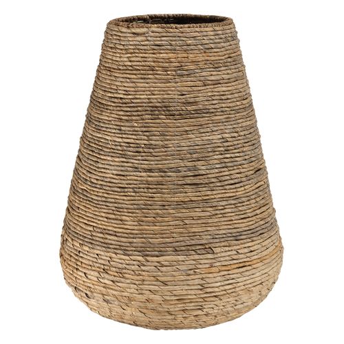 Cache pot modèle moyen en tissage d'abaca naturel - Sixtine