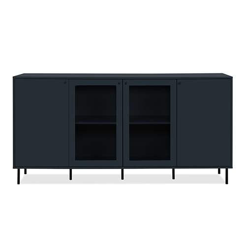 Buffet 4 portes bleu nuit 180 cm - Agata