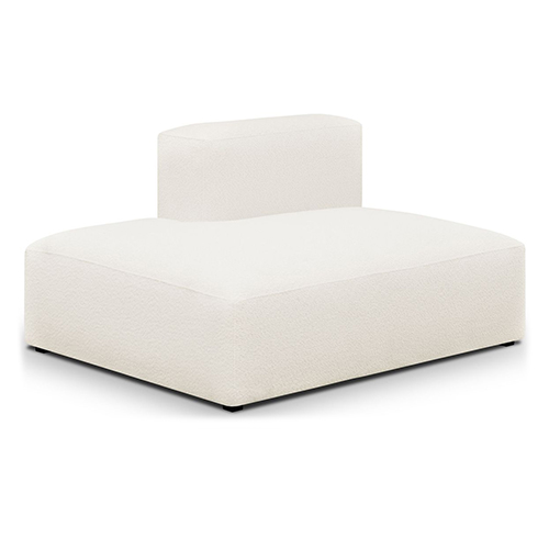 Module d'angle ouvert à gauche 2 places en tissu bouclette beige - Modulo