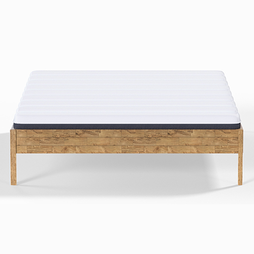 Ensemble lit adulte 160x200 cm en chêne massif Aina + Matelas ressorts ensachés Mousse HR