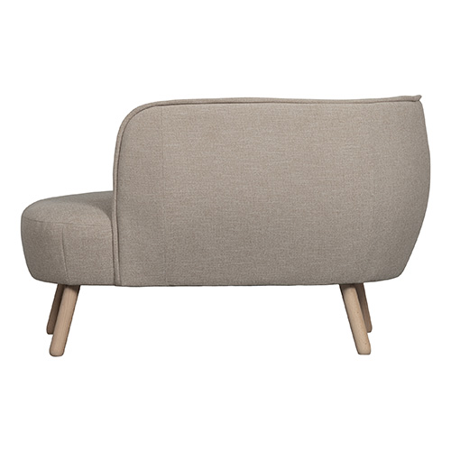 Banquette à gauche en tissu taupe - Hazel