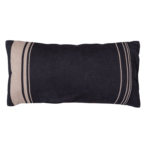 Coussin en coton noir/brique 30x60 cm - Alba