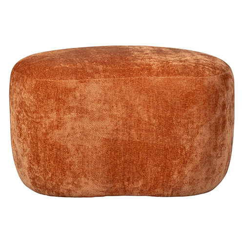 Pouf modulable en tissu chenille orange - Popular