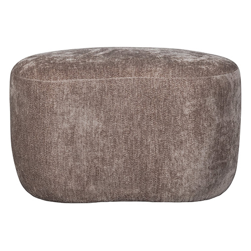 Pouf modulable en tissu chenille Taupe - Popular