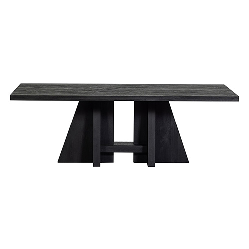 Table à manger noire en bois de manguier 220x100 cm - Kean