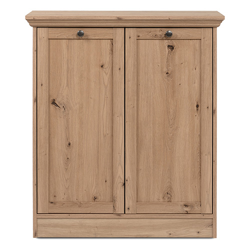 Buffet 2 portes effet chêne 80 cm - Saga