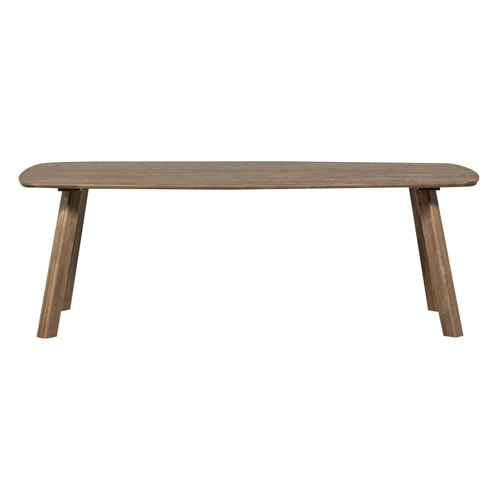 Table à manger ovale en bois foncé FSC 220 cm - Tablo