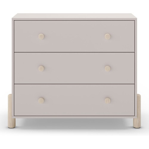 Commode enfant 3 tiroirs en bois beige 90 cm - Bastien