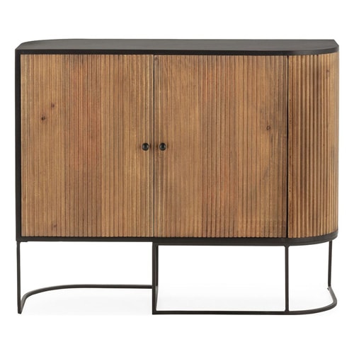 Buffet 2 portes en bois de manguier 110 cm - Cyrus