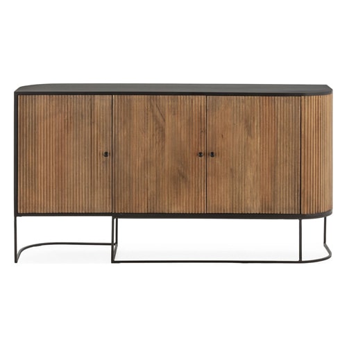 Buffet 3 portes en bois de manguier 165 cm - Cyrus