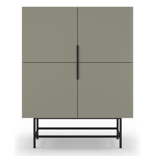 Buffet 4 portes vert 100 cm - Clea