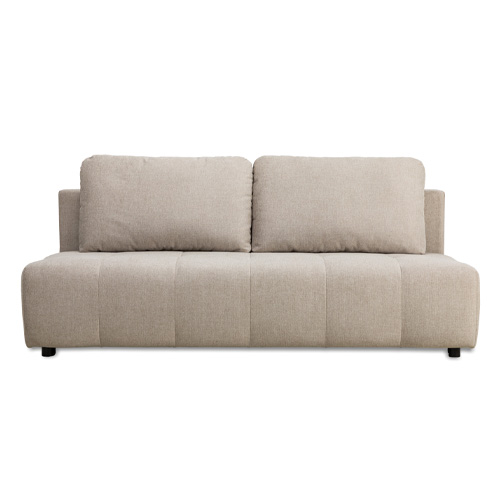 Canapé convertible 3 places en tissu beige - Sacha