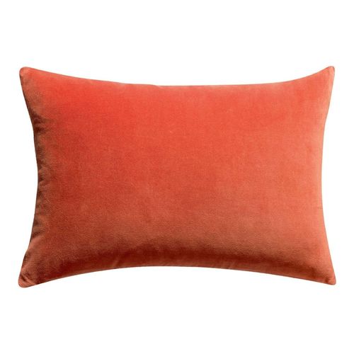 Coussin en velours orange marmelade 40 x 65 cm - Elise