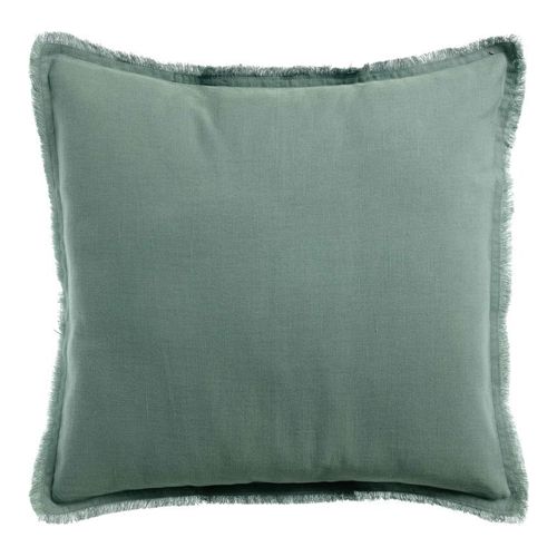 Coussin lin et coton bleu Prusse 45 x 45 cm - Laly