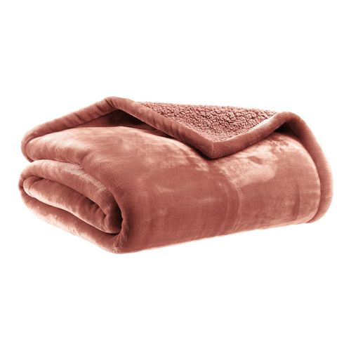 Plaid doux terracotta 130 x 160 cm - Michka
