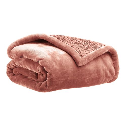 Maxi plaid doux terracotta 180 x 220 cm - Michka