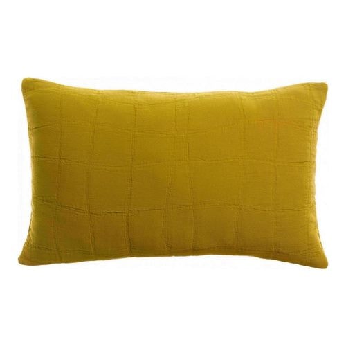 Coussin en coton jaune absinthe 30 x 50 cm - Titou