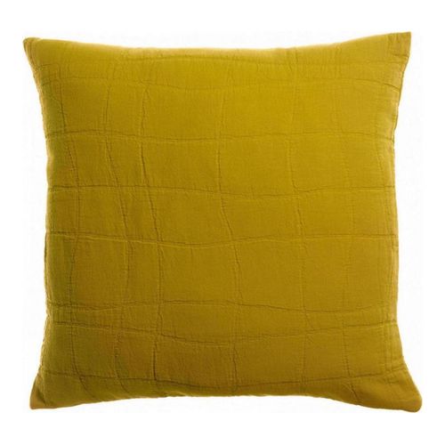 Coussin en coton jaune absinthe 45 x 45 cm - Titou
