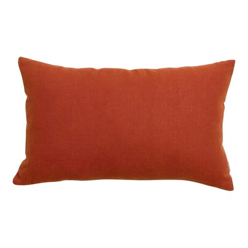 Coussin lin et coton orange rooibos 30 x 50 cm - Zeff