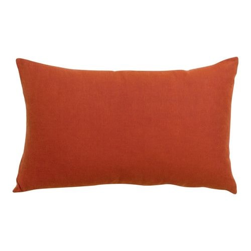Coussin lin et coton orange rooibos 40 x 65 cm - Zeff