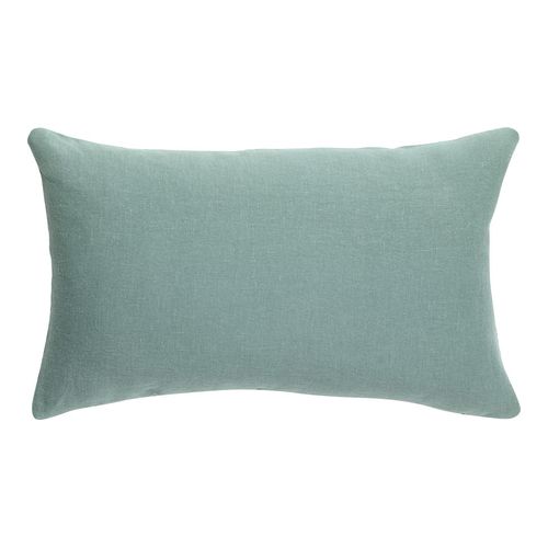 Coussin lin et coton vert de gris 30 x 50 cm - Zeff
