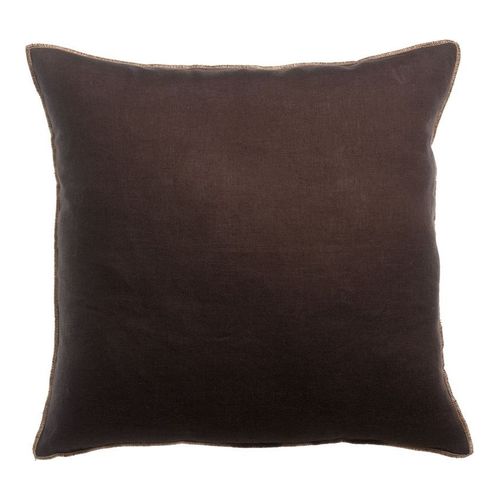 Coussin en lin gris ébène 45 x 45 cm - Zeff Celeste