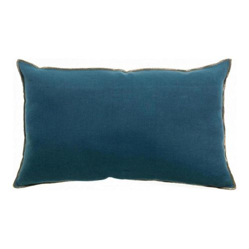 Coussin en lin bleu indigo 30 x 50 cm - Zeff Celeste