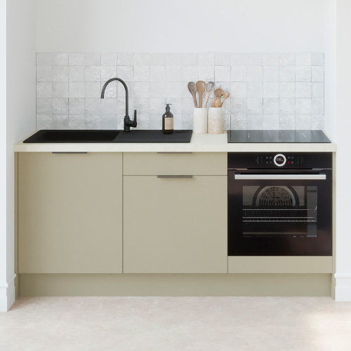 Meubles bas de cuisine - L. 185 cm - vert sauge - Luzia