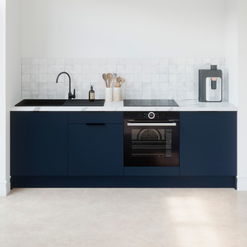 Meubles bas de cuisine - L. 245 cm - bleu marine - Luzia