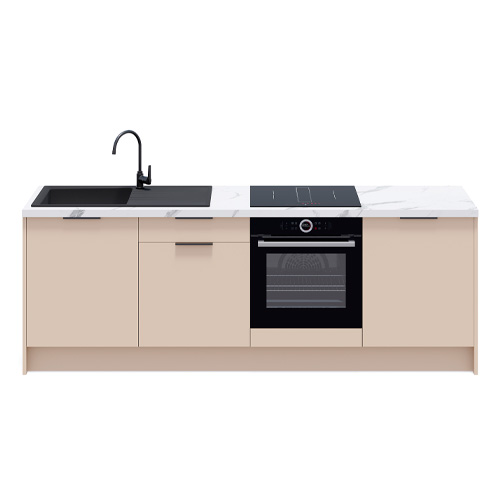 Meubles bas de cuisine - L. 245 cm - beige cachemire - Luzia