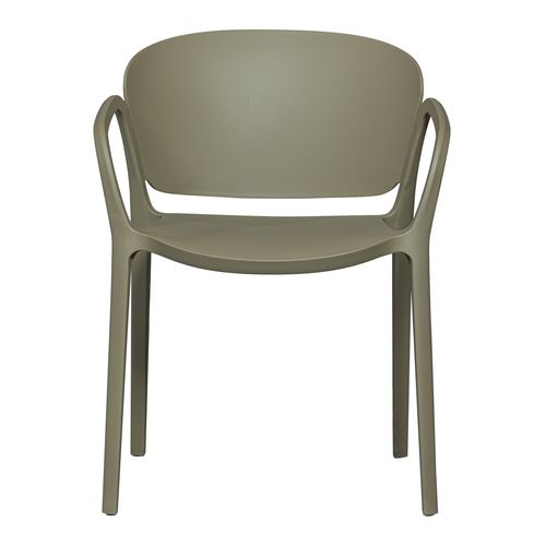 Chaise de jardin empilable en résine verte - Bent