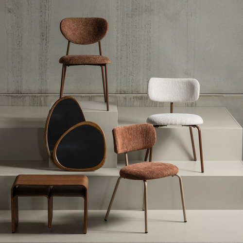 Miroir mural organique avec bord en MDF grand - Leif