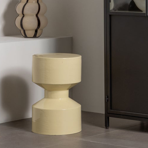 Table d’appoint en métal brillant 30 cm - Hidde