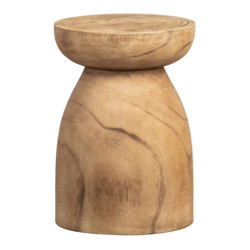 Tabouret en bois naturel de paulownia style brut - Bink