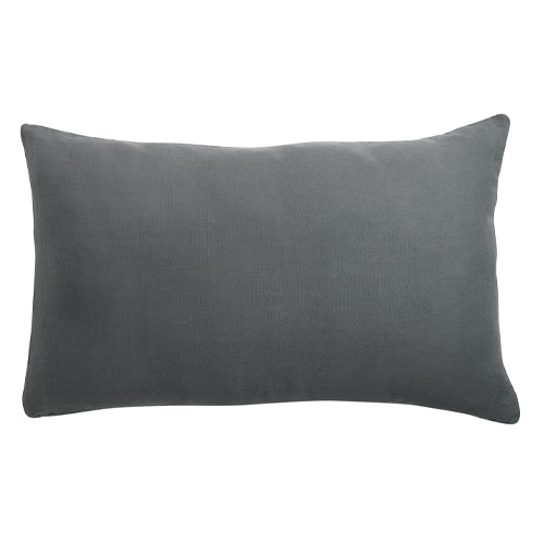 Lot de 2 Taies d'oreiller en chanvre Gris 50 x 75 cm - Kala