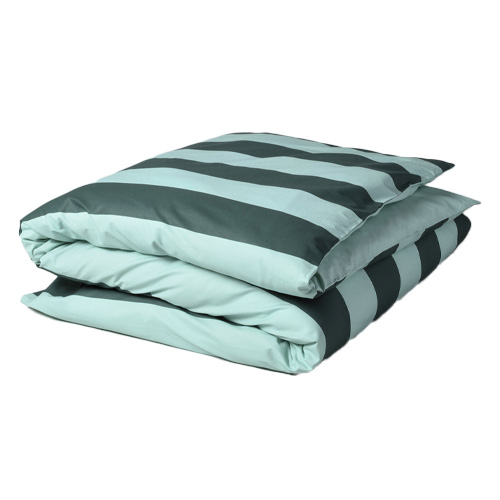 Housse de couette en coton bio rayée Bleu 220 x 240 cm - Malo
