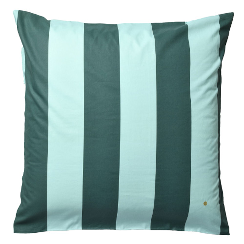 Lot de 2 Taies d'oreiller en coton bio rayée Bleu 65 x 65 cm - Malo