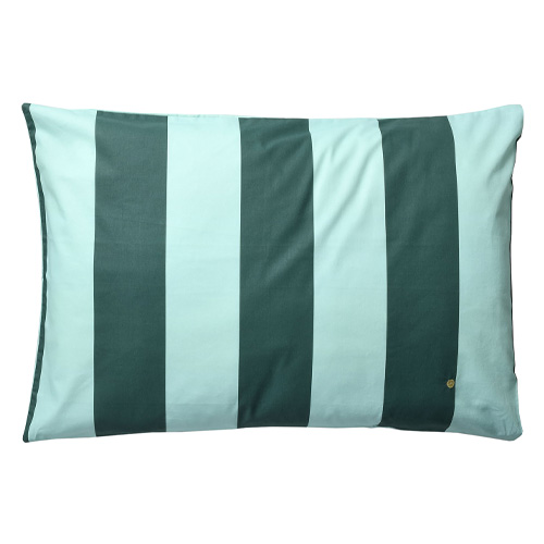 Lot de 2 Taies d'oreiller en coton bio rayée Bleu 70 x 50 cm - Malo